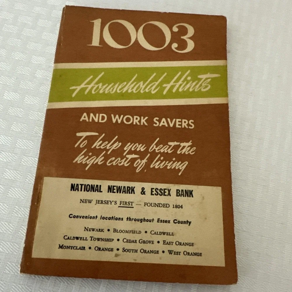 1003 Household Hints & Work Savers National Newark & Essex Bank Vintage 1959
